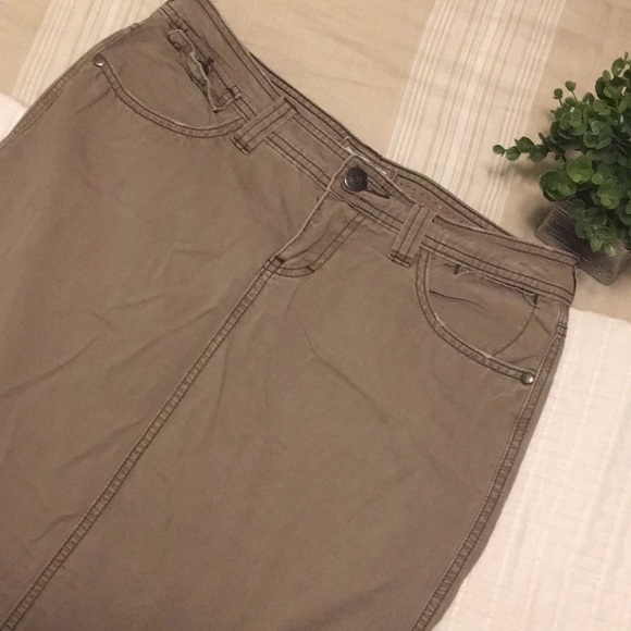 Maurices Dresses & Skirts - 💥SOLD! Maurice’s Taupe Long Modest Denim Skirt